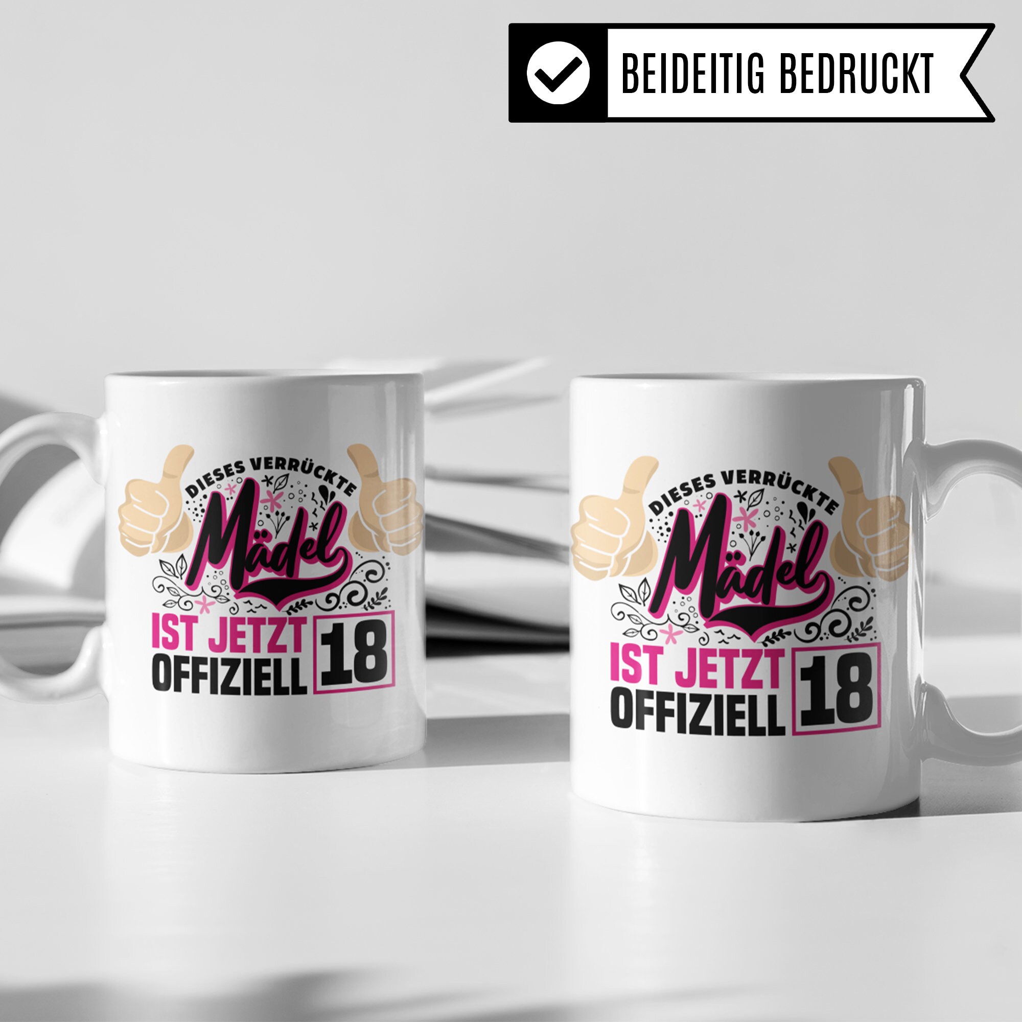 Geschenktasche Zum 18. Geburtstag Für Mädchen – Inklusive Schlüsselanhänger