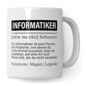 Informatiker Tasse, IT Informatiker Geschenke lustig, Programmierer