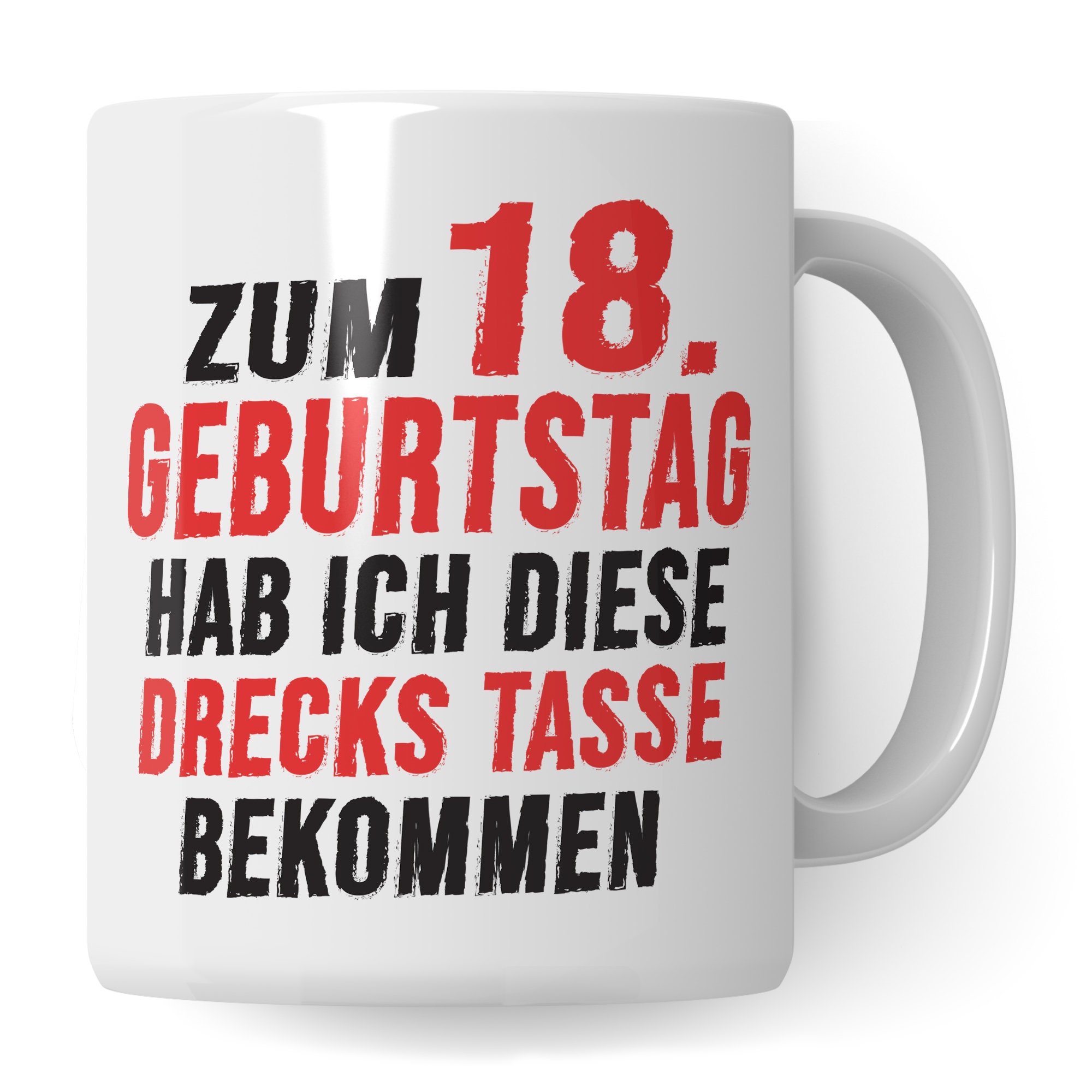 18. Geburtstag Junge Tasse, Geschenk 18 Geburtstag Sohn, Becher 18 Jahre  Spruch Becher Geschenkidee, Kaffeetasse Witz - .de