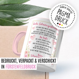 Schwiegertochter Tasse Geschenk Hochzeit Kaffeetasse Geschenkidee