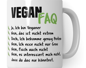 Copa Vegana ? Vegano y Vegano Regalo Vegano Taza De Café Regalo Idea Sin Carne Vegan Nutrición Café Taza Taza