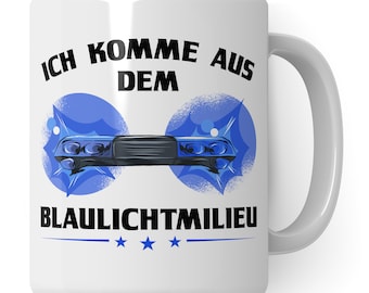 Polizei Tasse, Polizist Geschenk, Becher Geschenkidee für Polizisten Kaffeetasse, Ausbildung Streifenpolizist Beamter Kaffeebecher lustig