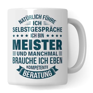 Meister Tasse Handwerksmeister Geschenk Kfz Meisterprüfung Kaffeebecher Kaffeetasse Humor Geschenkidee Meisterlehre Industriemeister Becher