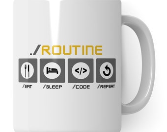 Programador de copo, presente de cientista da computação, caneca dizendo programação, ideia de presente de ciência da computação, desenvolvedor de codificador de administrador, xícara de café engraçada