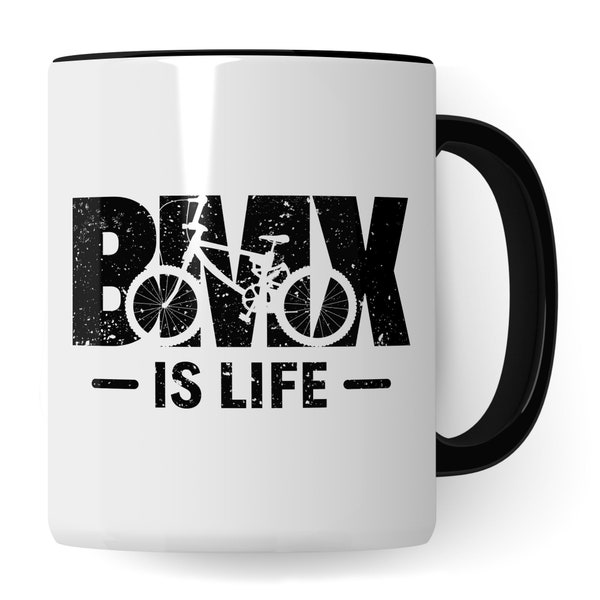 Bmx Tasse Geschenkidee Fahrrad Kaffeetasse Humor Witz Geschenk für Bmxfahrer Kapitän Kaffeebecher Bike Becher