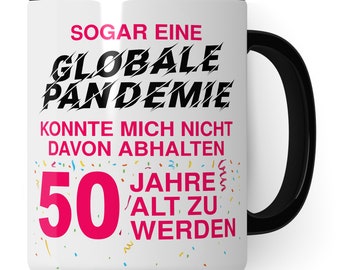 Copo feminino de 50 anos, presente para mulheres de 50 anos, caneca de café de 50 anos, ideia de presente, xícara de café 1975 vintage 2025