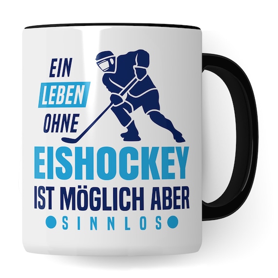 Eishockeyspieler Tasse Geschenkidee Eishockey Kaffeetasse Humor Witz Geschenk für Eishockeyfan Kaffeebecher Hockey Becher