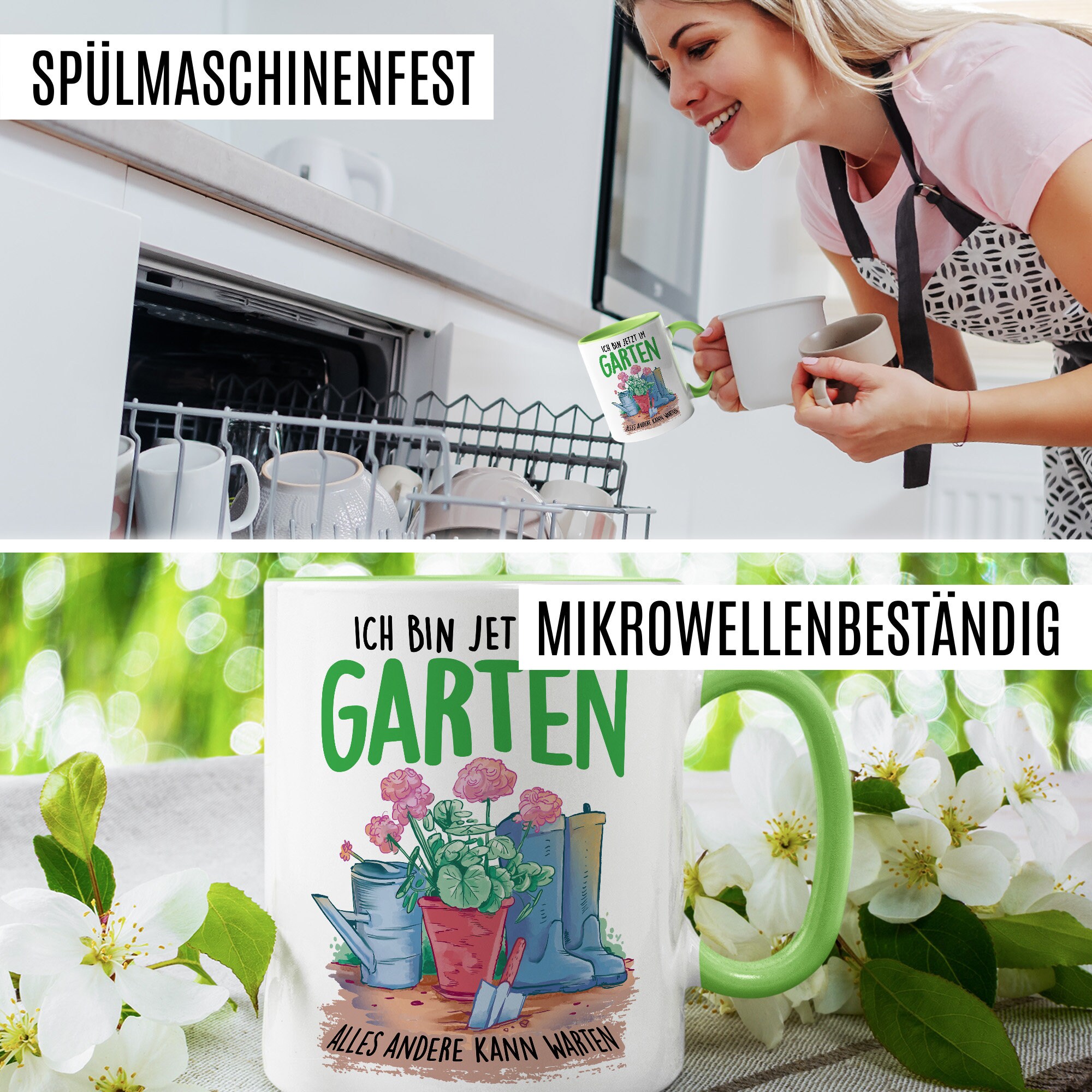 Trendation Tasse „Nur Noch Eine Pflanze Versprochen“ – Geschenk Für Gärtner & Gartenliebhaber, Grün, Spülmaschinenfest