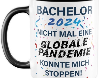 Bachelor 2024 Tasse Bachelor Abschluss Geschenk Mann Frau lustig Kaffeetasse Deko Bachelorarbeit Student Studentin Uni Kaffeebecher