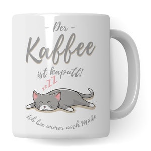 Taza de café diciendo, regalo amante del café divertido: El café está roto, idea de regalo taza de café bebedor, motivo de taza