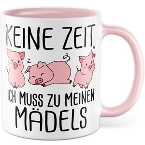 Taza para niñas, cerdito, cerdos divertidos, taza de café, regalo, taza de café, cerdo, idea de regalo linda, colega, humor, novia, esposa de granjero divertida