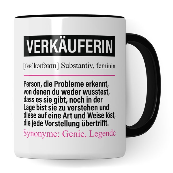 Tasse Verkäuferin lustig, Verkäuferin Geschenk Beruf, Spruch Kaffeebecher Verkauf Geschenkidee, Beruf Fachverkäuferin Kaffee-Tasse Becher