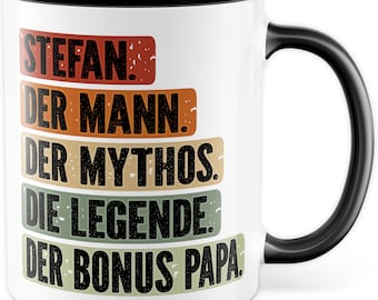 Bonus dad mug personalizable desired name stepfather gift idea stepchild coffee mug father gift for stepdad coffee mug