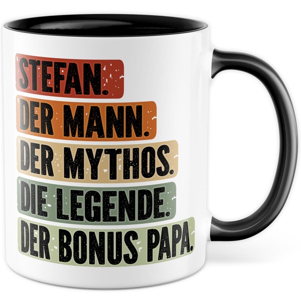 Bonus papá taza personalizable nombre deseado padrastro regalo idea hijastro taza de café padre regalo para padrastro taza de café