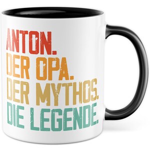 Grandpa cup personalized gift, own name The Grandpa The Myth The Legend gift idea grandfather coffee cup with funny saying