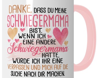 Schwiegermutter Tasse Schwiegermama Kaffeebecher lustig Kaffee-Becher mit Spruch lustig Geschenk Schwiegereltern Geschenkidee Hochzeit