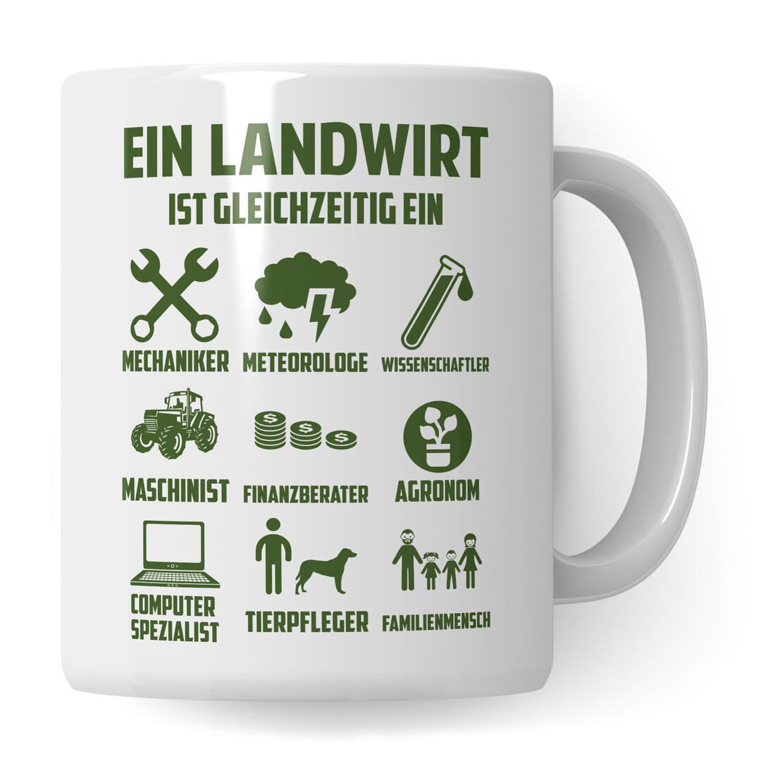 Landwirt Tasse, Männer Geschenk Landwirt Traktor Kaffeetasse Landwirtschaft, Traktoren Bauer