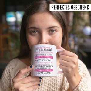 Tochter Auszug Tasse Einweihungsgeschenk Kaffeetasse Eltern ausziehen Kaffee-Becher Vater Mutter Geschenk eigene Wohnung Geschenkidee Kind Bild 3