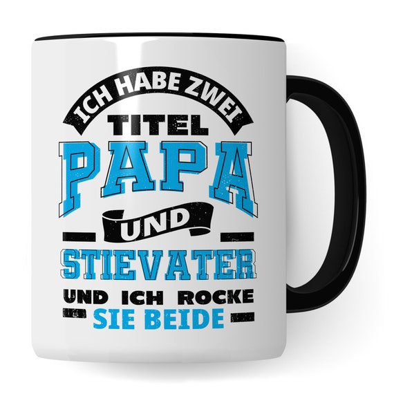 Bonuspapa Tasse – Geschenk Für Stiefvater, Beidseitig Bedruckt, 330 Ml, Spülmaschinenfest (Weiß & Schwarz)