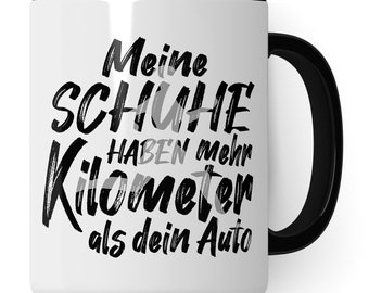 Jogger Tasse Geschenkidee Läufer Kaffeetasse Humor Witz Geschenk für Joggerin Kaffeebecher Läuferin Becher