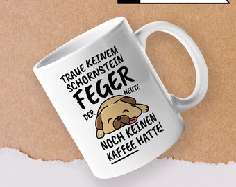 Schornsteinfeger Tasse Mit Lustigem Spruch – Kaminkehrer Geschenk, Beidseitig Bedruckt, Spülmaschinenfest, 330 Ml