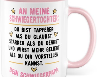 Taza de suegro, nuera, regalo, compromiso, boda, taza de café, suegro, idea de regalo, dicho motivacional, taza de café