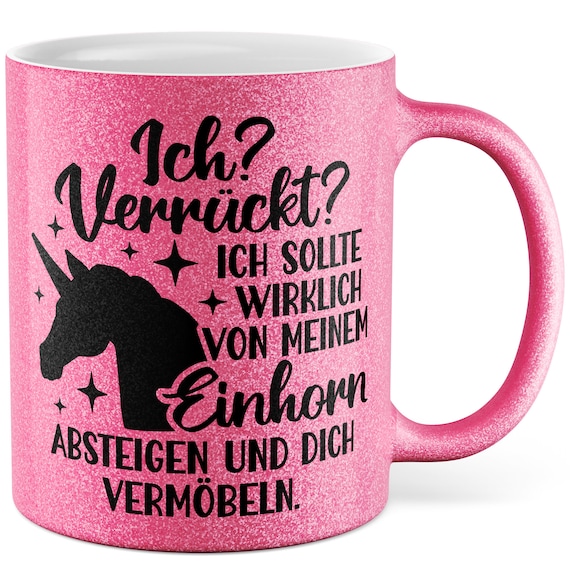 Einhorn Tasse lustig Humor Kaffeetasse fürs Büro Geschenkidee Kollegen Geschenk Weihnachten Geburtstag Sarkasmus Kaffee-Becher für Arbeit