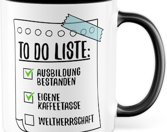 Regalo per la tazza di allenamento, per fare l'allenamento della lista ha passato la propria tazza di caffè dicendo tirocinante di formazione professionale di laurea tazza di caffè divertente