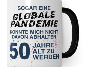 Caneca masculina de 50 anos, presente para homem de 50 anos, caneca girando 50 anos, ideia de presente, xícara de café vintage 1975