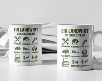 Traktor Tasse Mit Bauernhof-Spruch – Witziger Kaffeebecher Für Landwirte, 330 Ml, Spülmaschinenfest