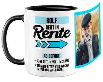 Pension cup personalized retirement coffee cup pensioner gift customizable colleague gift idea retirement coffee mug own picture