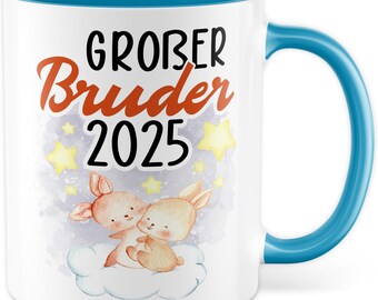 Pagma Druck Kaffeetasse 'Großer Bruder 2025' - Geschenkidee Zur Babynews, 330 Ml Keramik, Spülmaschinenfest