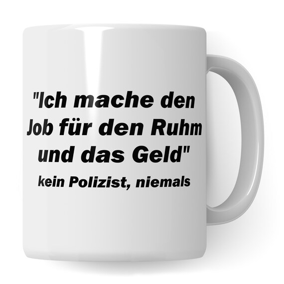 Pagma Druck Polizei Tasse – Lustiger Kaffeebecher Für Polizisten, Beidseitig Bedruckt, 330 Ml, Spülmaschinenfest