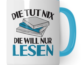 Tazza di lettura Tazza di caffè divertente con dire topo di biblioteca Idea regalo Umorismo tazza da caffè topo di biblioteca regalo fidanzata collega fan del libro