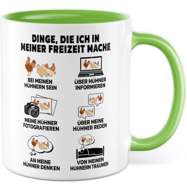 Hühner Tasse Henne Geschenkidee Kaffeetasse Huhn Geschenk für Hühner-Besitzer Kaffeebecher Hahn Becher