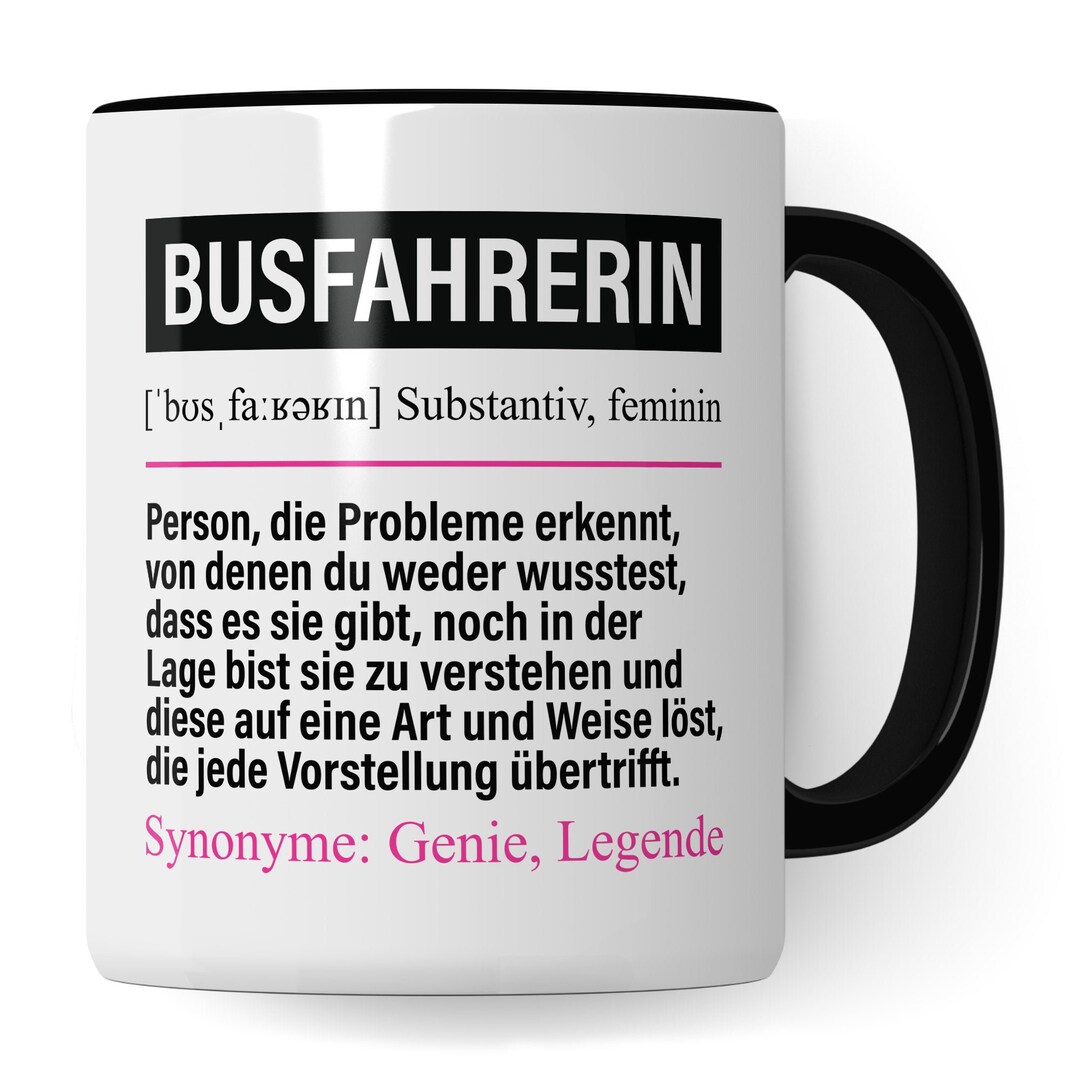 Tasse Busfahrerin lustig, Busfahrerin Geschenk, Spruch Busfahren