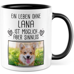 Copo para animais de estimação personalizado com imagem e nome, xícara de café personalizada, presente para cães e gatos, ideia personalizável de presente para caneca de animal