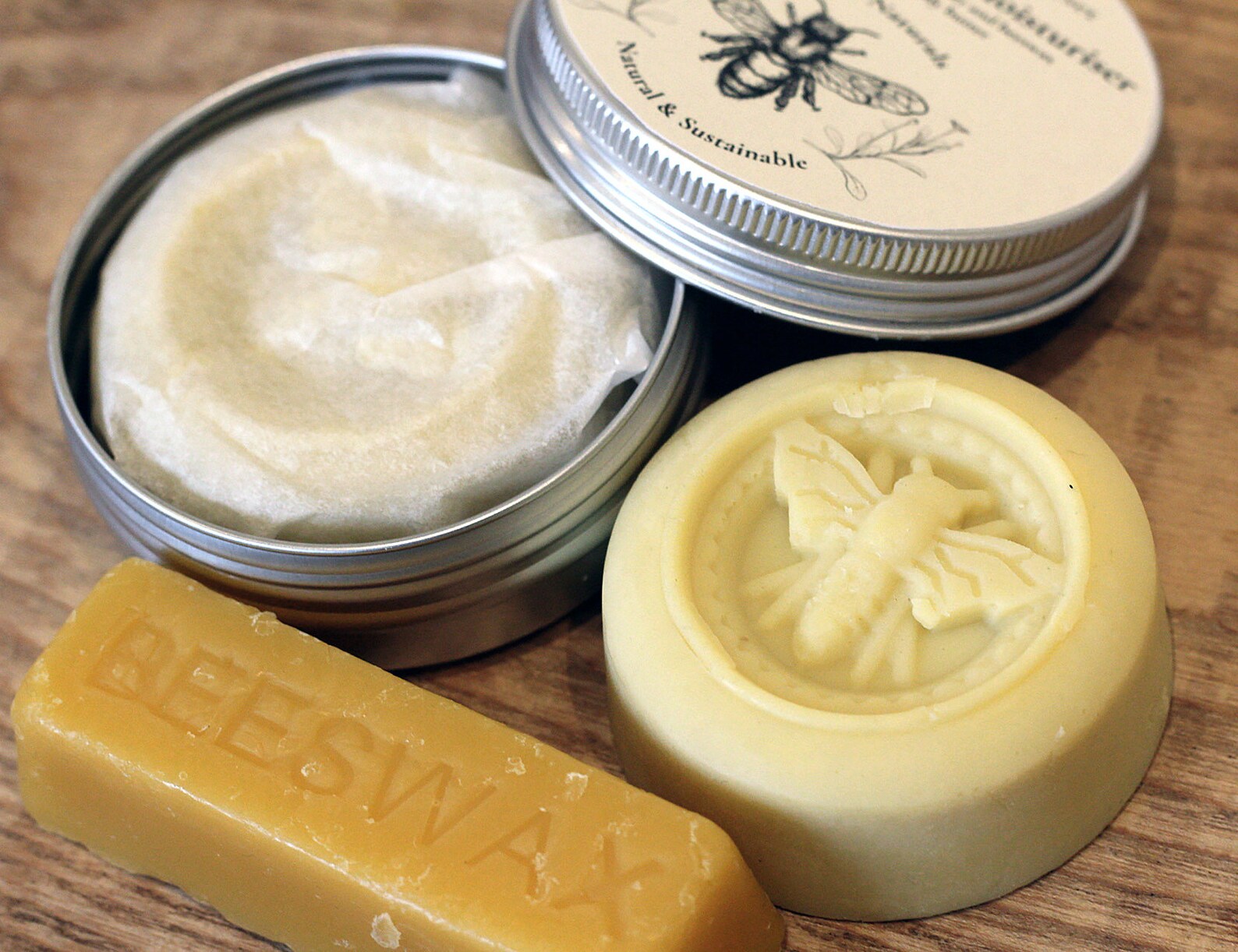 Beeswax Organic Shea Butter Moisturiser Solid Cream Honey Etsy