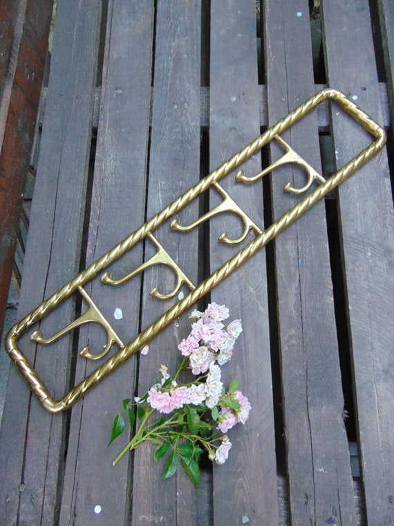 Antique Brass Coat Rack/old Coat Rack With Etsy UK