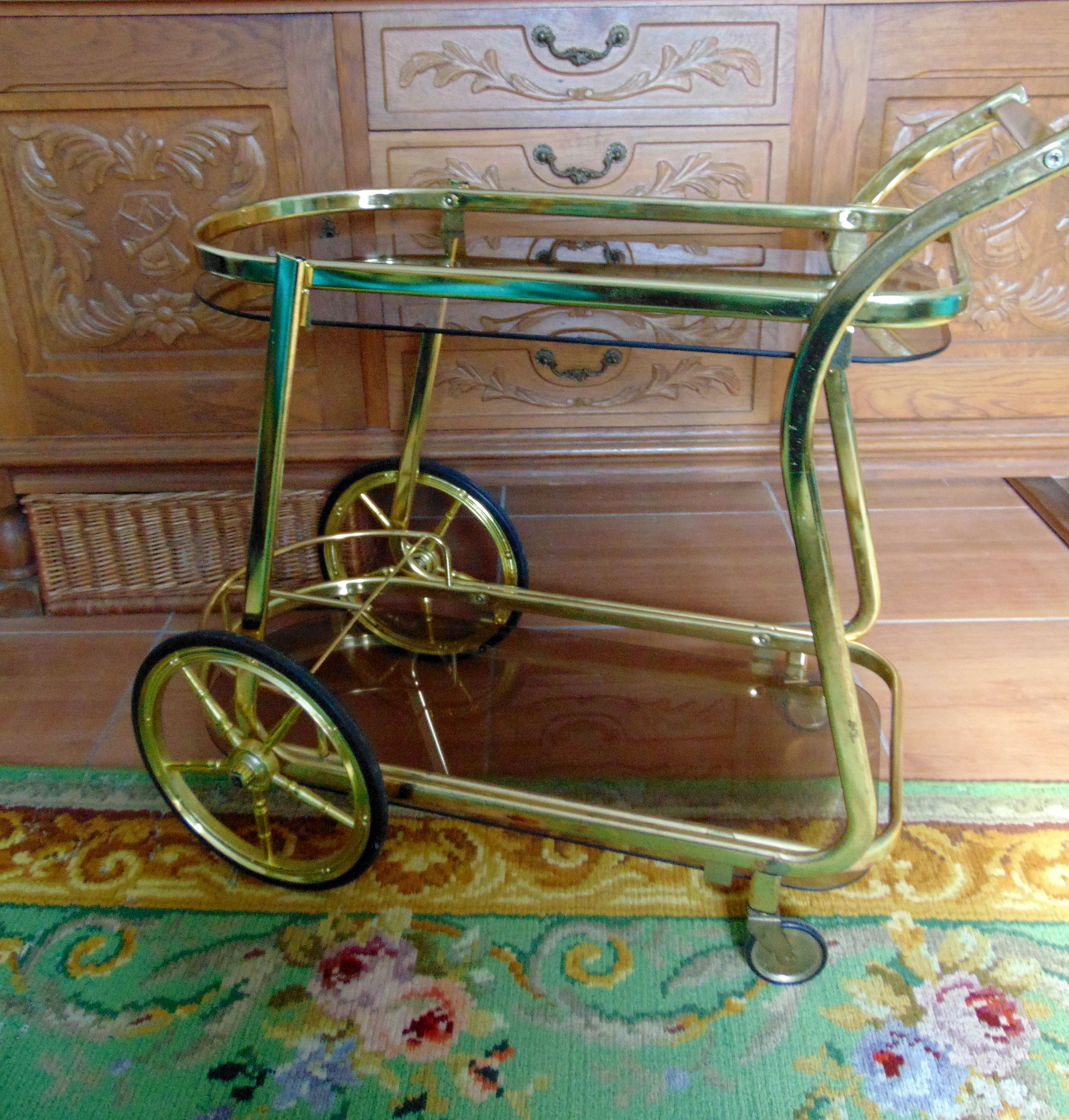 Vintage Bar Cart Wheels