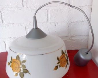1 of 2 Mid Century Pendant Lamp / Vintage Pendant Lamp/ Ceiling Light / Vintage Pendant Light / Retro Light / Yugoslavia/ 70s