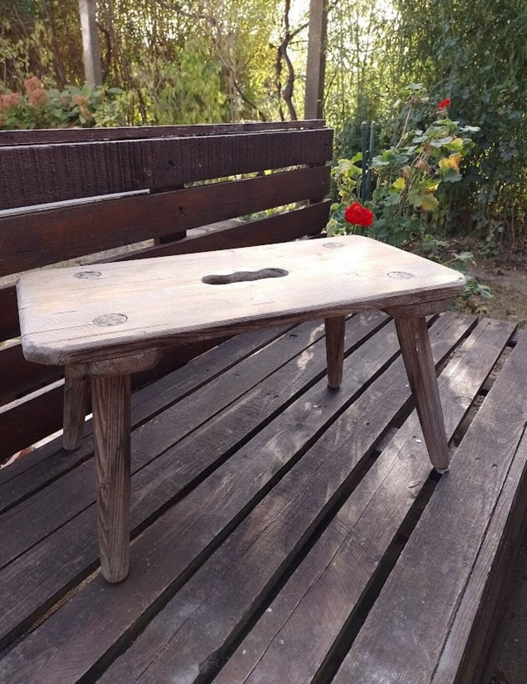 Primitive Bench/ Handmade Farmhouse Wooden Stool/rustic Wooden Bench ...
