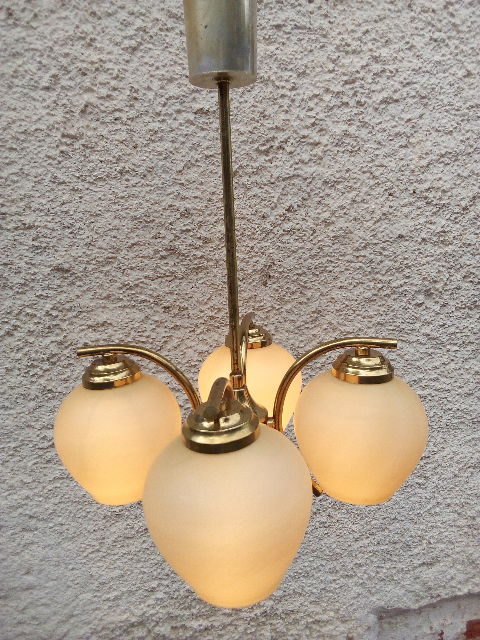 Mid Century Lamp / Vintage Ceiling Light / 70s /