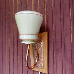 Mid Century Vintage Wall Lamp/ Wall Light / Sconces /  1970 /   Glass Wall Lamp / Vintage Wall Lamp / &#39;70s/retro Lamp/