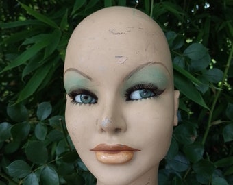 Vintage female bust from 70s / female mannequin Italy 70s / 70s fashion/art sculpture/boho/shebby style