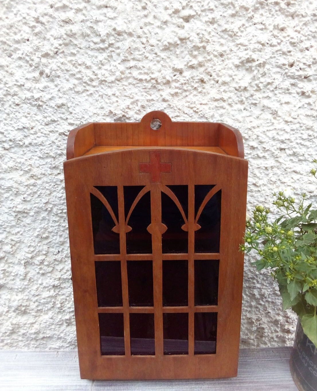 Art Deco Wooden First Aid Kit /antique Medicine