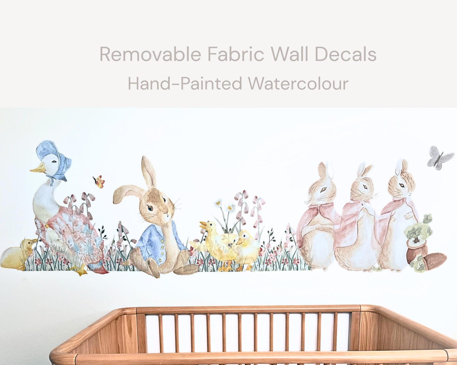 Jemima Puddleduck, Peter Rabbit, Bunnies – Large Watercolour Removable ...