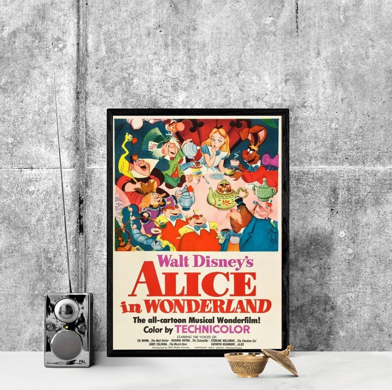 Alice in Wonderland Movie Poster,room Decor,poster for Gifts,home Decor ...