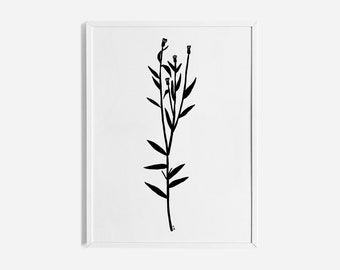 Flax inky art print