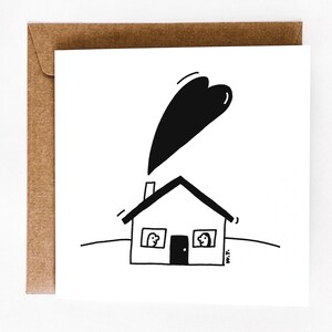 Home 3 recycled paper love or house-warming card image 4